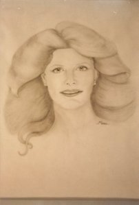 Pencil portrait of Loretta Swit